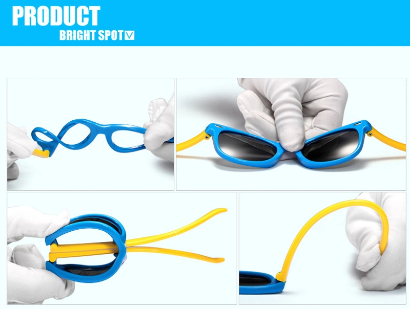Wholesale Nice Quality Fashion Silicone Sunglasses with Rope for Kids