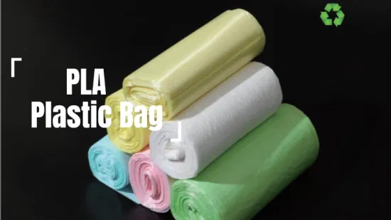 Bolsa de plástico blanca y azul Plástico PLA desechable biodegradable